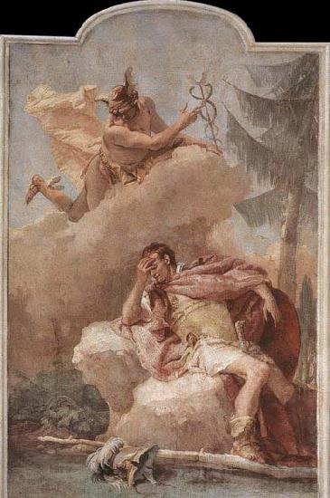 TIEPOLO, Giovanni Domenico Mercury Appearing to Aeneas Norge oil painting art